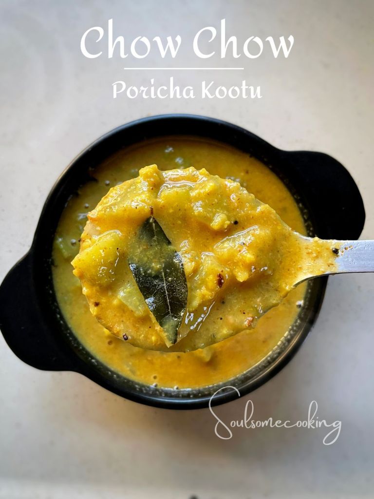 Chow Chow Poricha Kootu. Chow chow kootu. Chayotte recipe. How to cook chayotte. Vegan indian recipes. Chow chow kootu recipe. Chow chow poricha kuzhambu. Chow chow poricha kulambu. Poricha kootu iyengar. Chow chow kootu bhramin style. chow chow kootu iyengar style. Chow chow recipe.